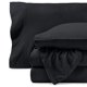 thumbnail image 1 of Juego de Sábanas de Vellón Bare Home acogedor Vellón Polar extra lujoso tamaño Queen Negro, 1 of 8