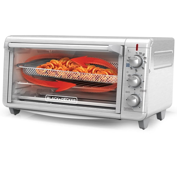Horno Tostador Black+Decker Air Fry Convección 6 Rebanadas Plata plateado TO3265XSS
