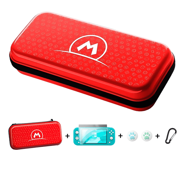 Funda Rígida Relieve Caricaturas Para Nintendo Switch Lite Xtellar rojo