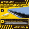 thumbnail image 3 of Funda IBENZER compatible con MacBook Pro 13'' 2016-2025, 3 of 9