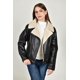 thumbnail image 1 of Chamarra aviador efecto piel Roman Fashion /Juvenil, 8195 (Negro) negro EG, 1 of 5