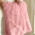 thumbnail image 4 of Color Style Taffeta Comfortable Fleece Blanket Sofa Leisure Throw Blanket, 4 of 6