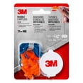 thumbnail image 4 of Tapones para oídos 3M reutilizables con cable NRR 25 dB, paquete de 3, naranja (90716H3-DC), 4 of 4