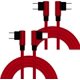 thumbnail image 1 of Cable USB-C Fusion Red 2LL 2Pzas 2m USB-C Recto a 90° Rojo Rápida 60W 3A., 1 of 1