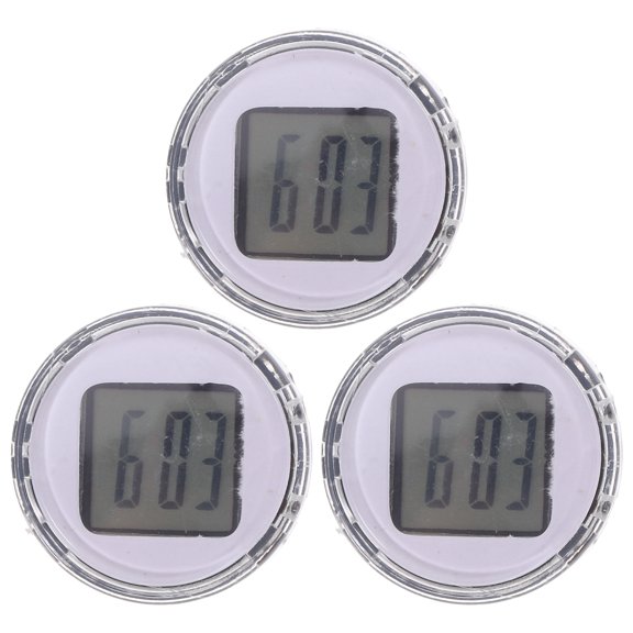 Mini reloj de motocicletas 3pcs Reloj digital impermeable para el estante para el automóvil de motocicleta