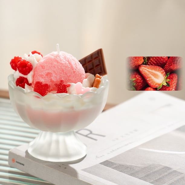 pstuiky Helado de frutas de verano creativo modelado exquisito regalo de cumpleaños regalo de acompañamiento vela aromática