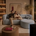 thumbnail image 4 of Sala Modular Katy, Atlas del Descanso, Color Gris con Tapizado en Lino Moderno, 4 of 9