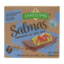 Tostadas de maíz azul Salmas horneadas 7 paquetes de 3 pzas c/u