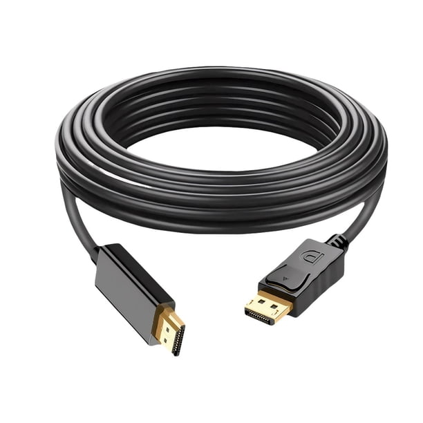 Cable DisplayPort a HDMI 4K 1.8 Metros Conectores Dorados Conexión Estable y Ultra Definición