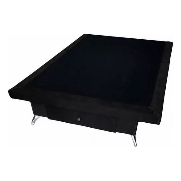 Base Volada Colchoninos Con Cajon Individual Negra