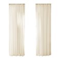 thumbnail image 2 of Cortinas translúcidas ligeras de color liso | Cortinas translúcidas con bolsillo para barra para sala de estar y dormitorio | Panel de poliéster transparente de 130 x 100 cm, 2 of 5