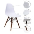 thumbnail image 3 of Set de comedor Cristal Mundo In 120 cm Oslo y 4 sillas Eames Blanco base Nogal Minimalista, 3 of 11