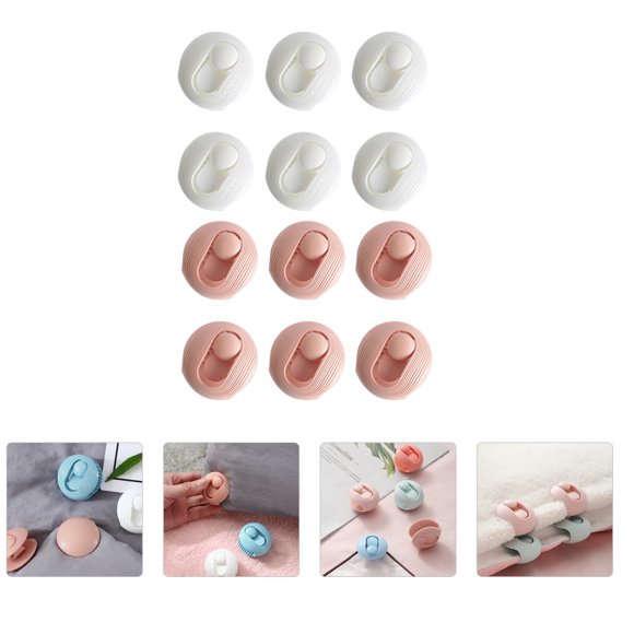 unbranded 12Ud Sujetadores Prácticos Para Sábana Ajustable Y Funda De Edredón Con Material Resistente