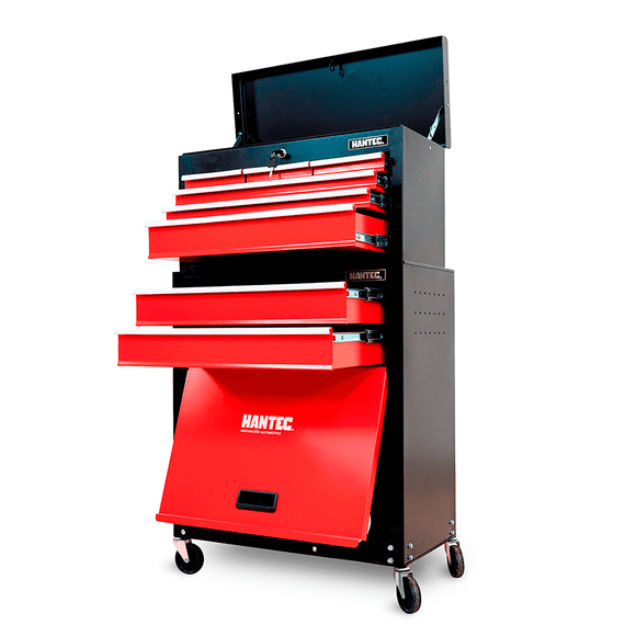 Caja De Herramientas con Gabinete Móvil HANTEC 9 Cajones Rojo para herramienta automotriz Hantec Herramienta