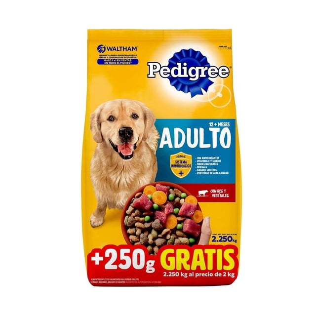 Alimento para Perro Pedigree Adulto 12 + Meses Res y Vegetales 2.250 kg