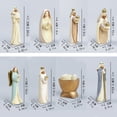 thumbnail image 3 of Juego de 8 adornos para pesebre | Adornos religiosos para pesebre navideño | Figuras de resina para pesebre | Adornos del nacimiento de Jesús, 3 of 5