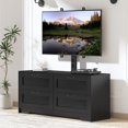 thumbnail image 1 of QinaQin Mueble para TV con soporte ajustable en altura para pantallas de 32 a 80 pulgadas, con 4 cajones y almacenamiento para sala o recámara, 1 of 8