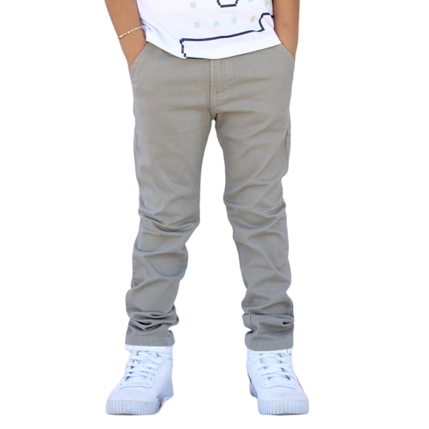 Pantalón de Gabardina Stretch para Niño Color Gris Claro