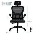 thumbnail image 2 of Silla Oficina Ergonomica Soporte Lumbar Material Respirable negro, 2 of 7