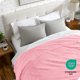 thumbnail image 5 of Manta de Felpa Bare Home Textura de Chevron Microfibra Difusa Suave y Afelpada Tamaño Twin/Twin XL Rosa Claro, 5 of 7