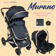 thumbnail image 2 of Carriola Reversible 4 en 1 iBaby Murano Portabebé Autoasiento Rosa Plegable negro, 2 of 9