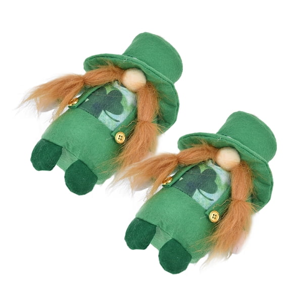 Muñeca De Gnomos, 2pcs Gnomes Muñeca Lindo Sombrero Verde Artesanal Decoración Del Día De San Patricio Decoración Gnomo Gnomos Con Decoración Espacial