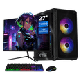 thumbnail image 1 of Computadora Escritorio Completa Xtreme PC Gaming Intel Core i7 12700 16GB SSD 500GB Monitor 27 75Hz WIFI Black  juegos casuales, trabajo y estudio, 1 of 6