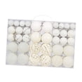 thumbnail image 4 of Paquete de 100 bolas navideñas blancas irrompibles, adornos para árbol reutilizables para bodas. blanco, 4 of 9