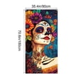 thumbnail image 3 of Decoraciones de Halloween, 35 x 71 pulgadas, cubierta de puerta de Halloween y Día de Muertos, decoración de puerta de Halloween y Día de Muertos, decoración de fiesta de festival, cubierta de puerta, 3 of 6