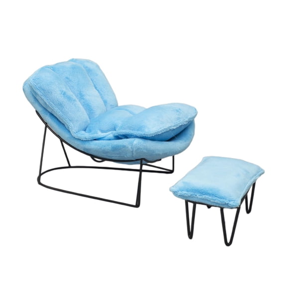 Mecedora Chaise Longue a escala 1/6, miniatura de tela suave, piezas para modelos de hobby Azul