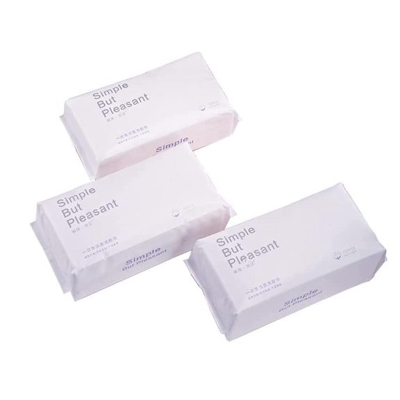 Toalla Facial Desechable de Algodón Blanco Almohadillas Suaves para Maquillaje 300 Unidades