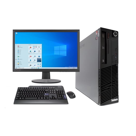 PC Lenovo sff m79 AMD A8 4GB y 500GB HDD Con Monitor de 20.5pulg ThinkCentre Clase A