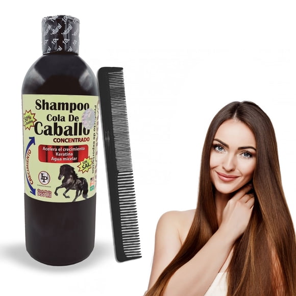 Shampoo Cola de Caballo Concentrado 950 ml Sin Sal con Keratina y Agua Micelar + Peine Alfamar