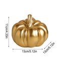 thumbnail image 3 of Decoración de resina de calabaza de Halloween | Mesa de centro de mesa de otoño • Miniatura realista pintada a mano • Acento dorado • Entrada del salón • Disposición otoñal de Acción de Gracias, 3 of 7