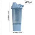 thumbnail image 3 of Botella de agua deportiva con vaso mezclador para batidos de proteínas | Botella mezcladora portátil con agitador y compartimento de almacenamiento integrados, 3 of 7