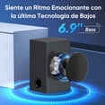 thumbnail image 4 of Barra de Sonido de 110 W para TV, 2.1 Canales con Subwoofer, Conexión HDMI/Bluetooth 5.3/Auxiliar/Óptica, Altavoces con Cable e Inalámbricos con Retroiluminación Colorida, BT109, 4 of 9