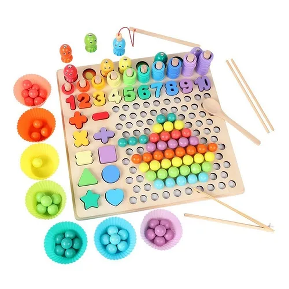 Juguete Educativo Madera Con Numeros Malubero Malu2201