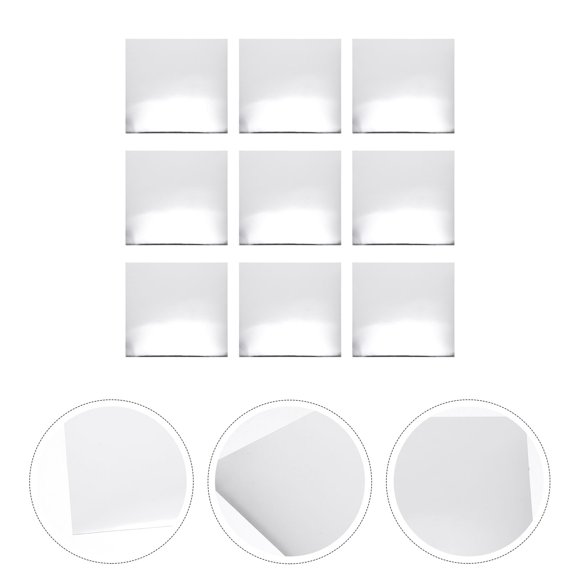 CATIEBYE 25Ud Azulejos De De Acrílico Para Maquillaje Y Interior Plata
