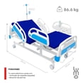 thumbnail image 2 of Cama Hospitalaria Electrica Porta Suero Colchon 3 posiciones azul 3 Posiciones, 2 of 8