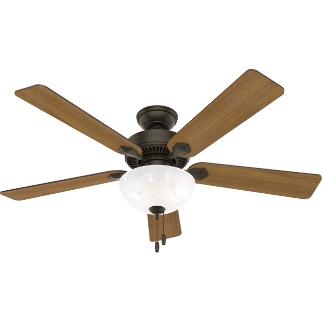 Ventilador de Techo Hunter Swanson 132 cm Interior Bronce con Luz LED