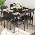 thumbnail image 4 of Yeshouse Mesa de cocina con sillas, mesa de comedor para 4, mesa de comedor Rectangular de Metal y madera con 4 sillas tapizadas, 4 of 7