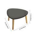 thumbnail image 3 of Mesa triangular curva de madera para sala de estar, mesa de centro triangular curva, mesa de té para balcón, mesa de piso para dormitorio, mesa de alféizar concisa, muebles Anthropologie, decoración d, 3 of 6
