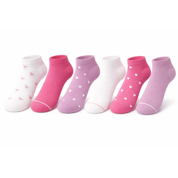 Tin Simply Basic para Niña, de Algodón con Diseños Divertidos Multicolor Talla 7 a 9 años, 6 Pares