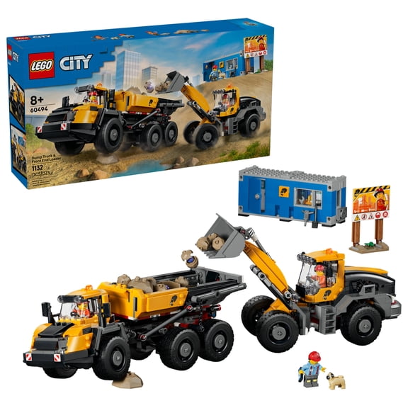 Set LEGO City Camión de Volteo y Cargadora Frontal 60494