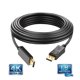 thumbnail image 2 of Cable DisplayPort a HDMI 4K 1.8 Metros Conectores Dorados Conexión Estable y Ultra Definición, 2 of 9