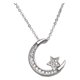 thumbnail image 3 of Collar para Mujer de Luna y Estrella con Zirconia Cúbica LuckyLy, Baño de Oro 14k o Rodio Color Plata plateado UNITALLA, 3 of 8