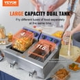 thumbnail image 2 of Freidora electrica comercial VEVOR Freidora profunda de encimera 3000W con tanques duales, 2 of 9