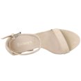 thumbnail image 4 of Sandalias De Plataforma Con Correa De Tobillo De Tacón Alto De Mujer Beige 36, 4 of 7