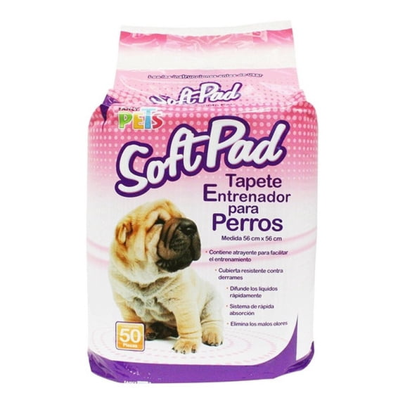 Tapete Sanitario Pads Perro Acuario Lomas SoftPad 50 piezas 56x56 cm