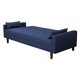 thumbnail image 5 of Sofá Cama Reclinable El Bazar Store Cancún Lino Azul Marino Brazos Separados Respaldo Abatible, 5 of 7